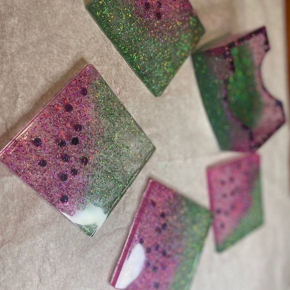 Handmade 😍🤗🍉 watermelon coaster set - Picture 10 of 10